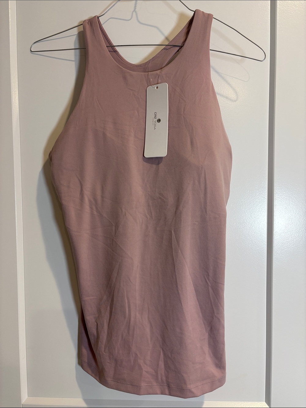 Seamless High-Neck Tank Top - Blush Pink
